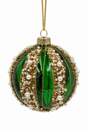 Green Pearl & Sequin Bauble