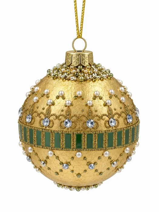 Gold & Green Jewelled Bauble