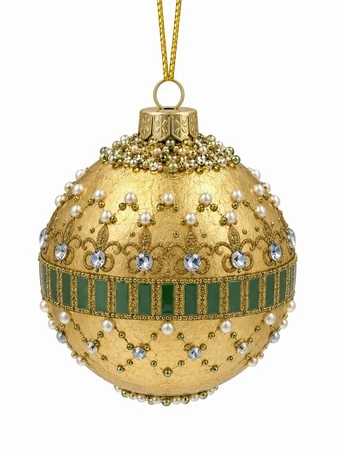 Gold & Green Jewelled Bauble