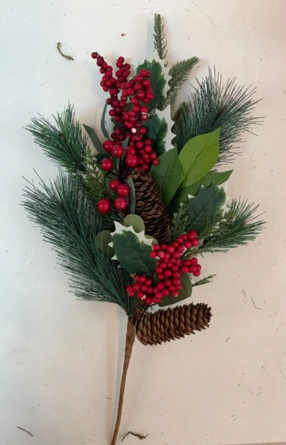 WD 60cm Christmas Berry Holly Stem - image 2