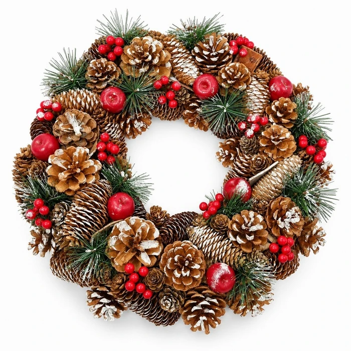 41cm Frosted Wreath