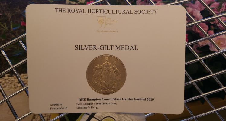 Blue Diamond win Silver Gilt at RHS Hampton