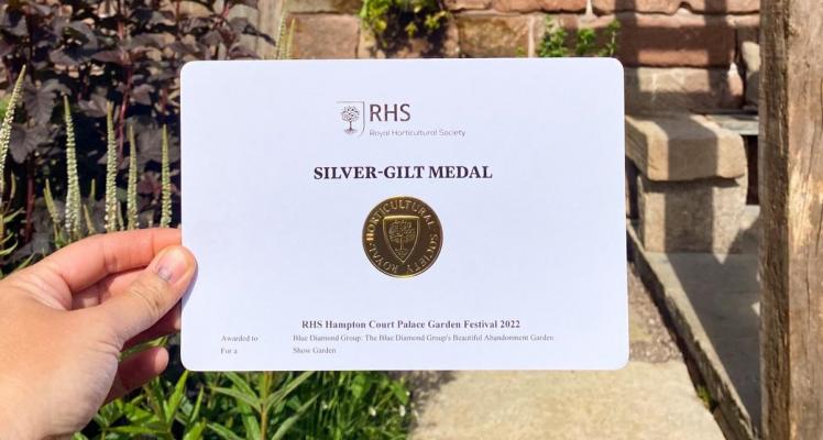 Blue Diamond win Silver Gilt at RHS Hampton Court